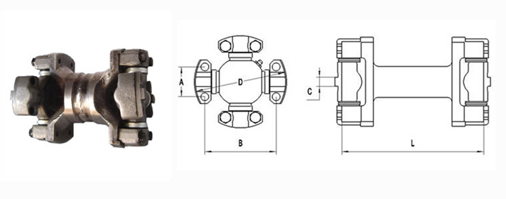 Type K-Torque Tube Coupled Universal Joint Cross Kits